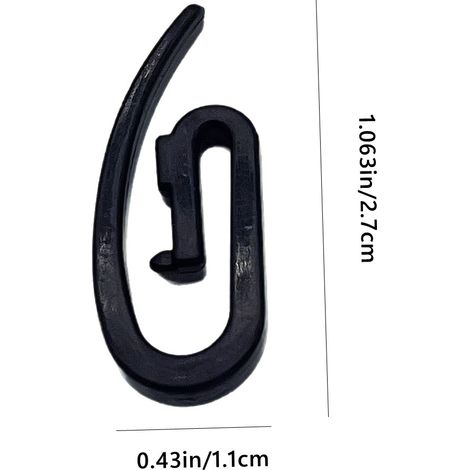 Hot-selling plastic small curtain hooks, car curtain hooks, clip-on curtain accessories for buses, curtain hooks (10 pieces) (1/5)