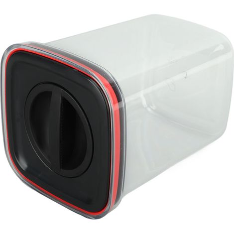 Küchenaufbewahrungsbox, luftdichter Vorratsbehälter, transparenter, luftdichter Behälter mit Deckel für Mischkornreis, Schwarz, 1300 ml (1/5)