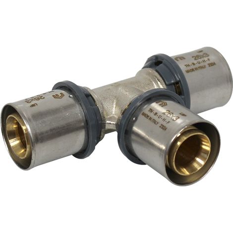 Raccord multicouche à sertir TH - Té égal Ø26x3,0 - Arcanaute (1/5)