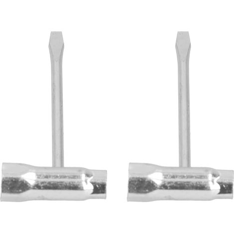 2 Stück T-förmiger Kettensägen-Kombinationsschlüssel, Steckschlüssel, Gartenwerkzeugzubehör 13 x 19 mm (1/5)