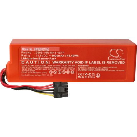 vhbw Akku kompatibel mit Xiaomi MJST1SHW, MJST1S 2 PRO, MJST1S, MOP 2 LDS 2ND, MOP 2 Saugroboter (3200 mAh, 14,8 V, Li-Ion) (1/4)