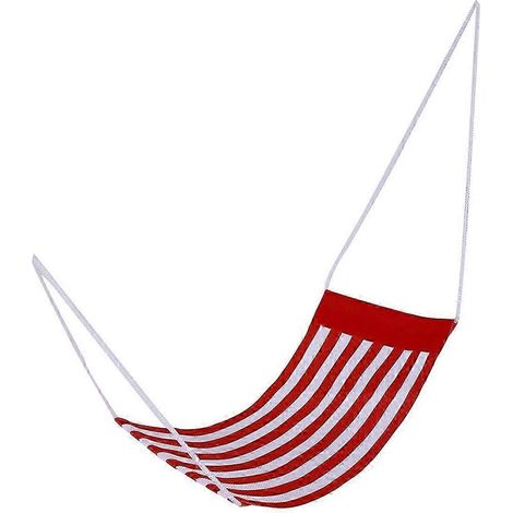 Mini hamac pour maison de poupée, hamac miniature en tissu rayé blanc, accessoires pour maison de poupée pour enfants-Red (1/5)