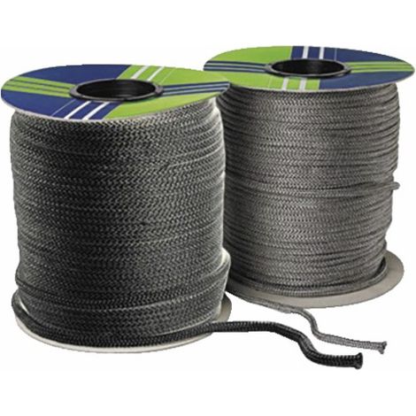 Bobina 5mt treccia tricotex nera 12mm