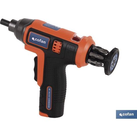 COFAN atornillador elect.4v(lit/lon) 1,3ah multi-puntas 8 en 1