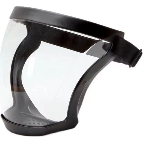 Visière de protection intégrale ajustable, visière de sécurité transparente réutilisable antibuée avec filtre respirant, écran facial durable, coupe-vent et anti-poussière (1/5)