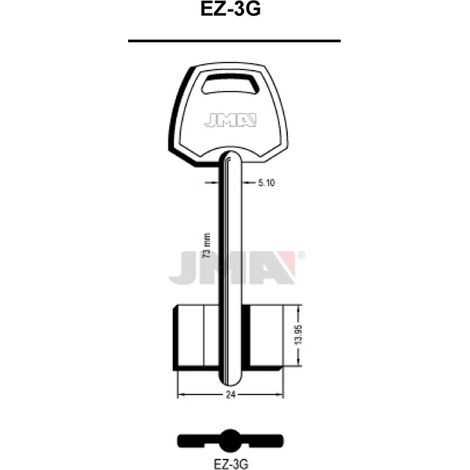 (10 u.) LLAVE EN BRUTO GORJA LATON