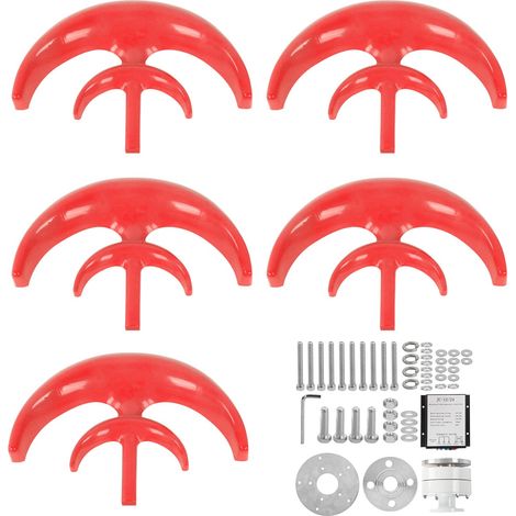 Éolienne 1200W Double Couche 5 Pales Générateur Électrique avec Régulateur de Charge 12V (1/5)