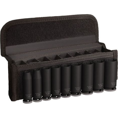 Ensemble de clés à douille PRO Impact, 3/8", profond, 9 pièces (inconnu) (1/4)