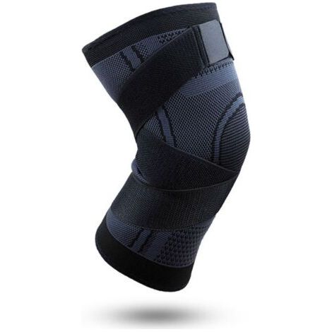 BUNTHAUS Genouillère latéraux Stabilisateurs et de la Patella-Gelpolstern, réglable en Compression Genouillère pour la douleur au Genou(Noir,M) (1/5)