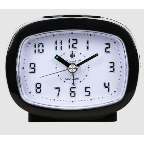 Reloj despertador de cuarzo negro Perfect BB-9007