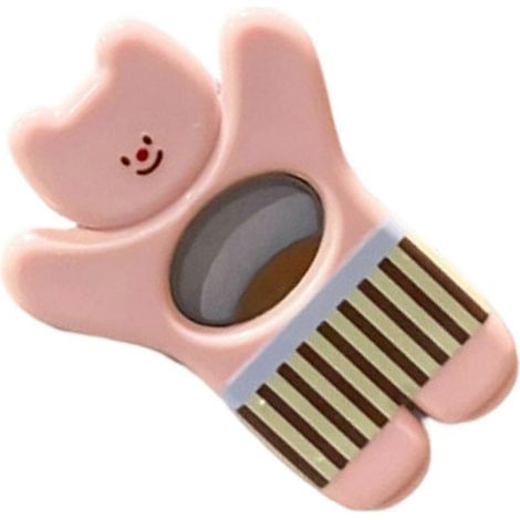 Ouvre-bouteille magnétique, adapté au rangement au réfrigérateur, ouvre-canette et ouvre-capsule mignon en forme d'ours avec insert métallique, adapté au service des boissons en cuisine, pantalon à ra (1/5)
