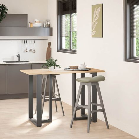vidaXL Bar Table Legs T-Shaped 2 pcs Anthracite 60x35x(90-91) cm Steel (1/5)