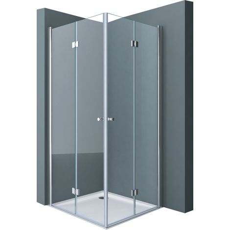 doporro Eck-Duschkabine Eckdusche Ravenna26 70x90x190cm Duschabtrennung ESG-Sicherheitsglas Klarglas inkl. beidseitiger Easy-Clean-Beschichtung (1/5)