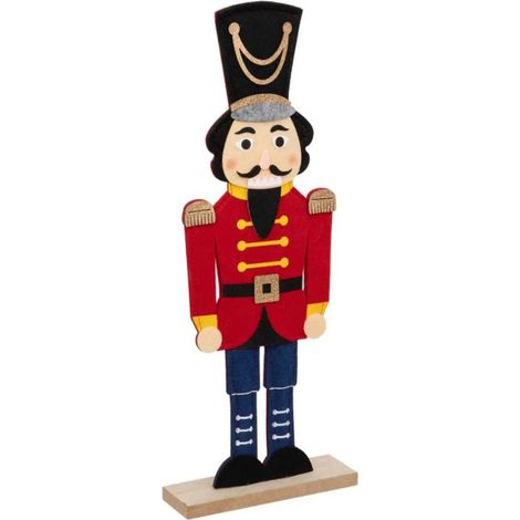 Paris Prix - Personnage Feutrine casse Noisette 41cm Rouge