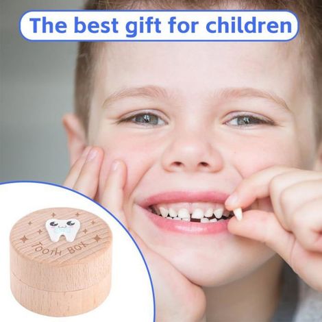 Boîte à dents lait - 1 pièce, bois sculpté 3D - cadeau anniversaire garçon, souvenir dent Cuneary (1/5)