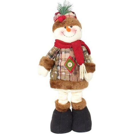 Décoration de Noël - Poupée Télescopique Sans Visage - Tissu et Coton - Décoration Table Étagère Bureau - Lot de 2 (1/4)