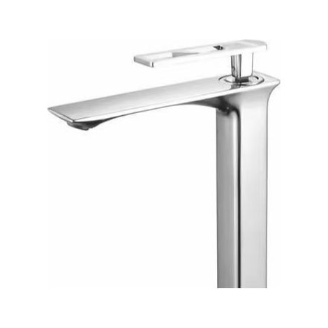 Export-grade washbasin faucet with hot and cold water, suitable for home use in bathrooms, sinks, vanities, and bathroom cabinets. Single faucet - electroplated square high-profile design.