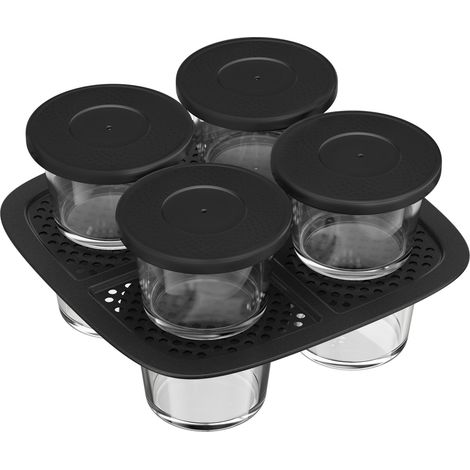 Set 8 Verrines pour Air Fryer avec Support et Couvercles (1/5)