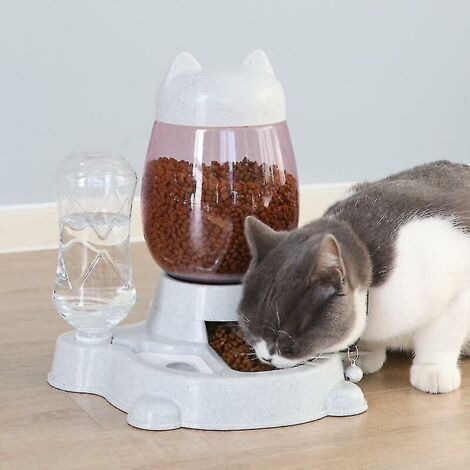 FLITI Automatischer Futternapf für Hunde und Katzen, Trinkwasserflasche