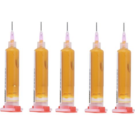 5pcs encre de masque de soudure UV durcissable 10cc peinture de protection jaune pour circuits imprimés PCB (1/5)