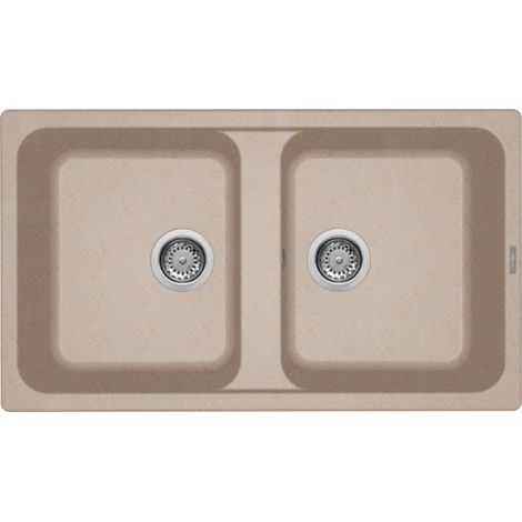 Elleci LG245051 Life 500 Lavello da incasso 2 vasche 86x50 cm Granitek colore Avena (1/4)