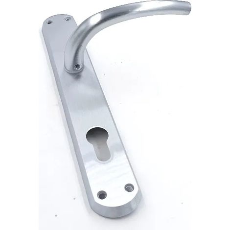 Maniglia Milena in Ottone Cromato Satinato con Placca 8x85 mm Yale 55744088503 (1/3)