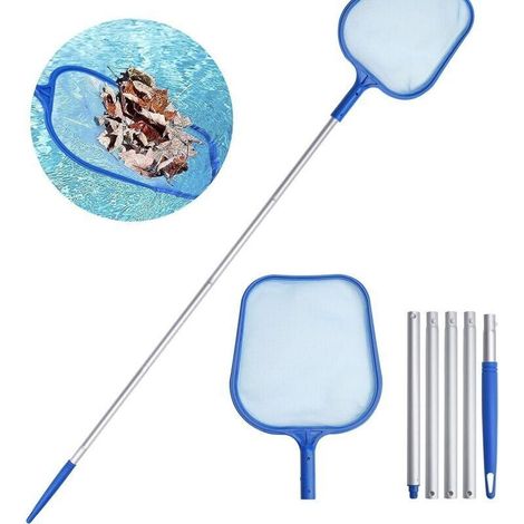 Epuisette de Surface avec Filet à Mailles Fines Filet de Piscine avec Télescopique en Aluminium pour Bassins Fontaine Spas 16M (1/4)