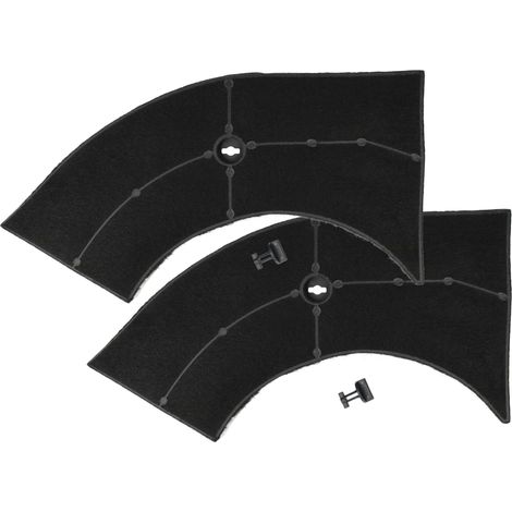 vhbw 2x Aktivkohlefilter Ersatz für Bauknecht 852988901000, Nyttig FIL 100, 50290649008 für Dunstabzugshaube - 28 x 13,3/9,5 x 2,6 cm