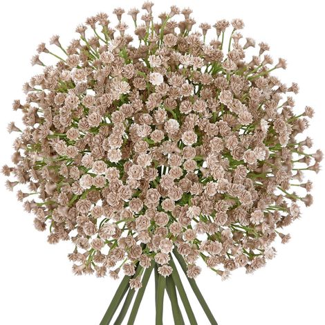 10x Künstliche Schleierkraut Blumen, Kunstzweige 25cm, Cremefarben, wie echt (1/5)