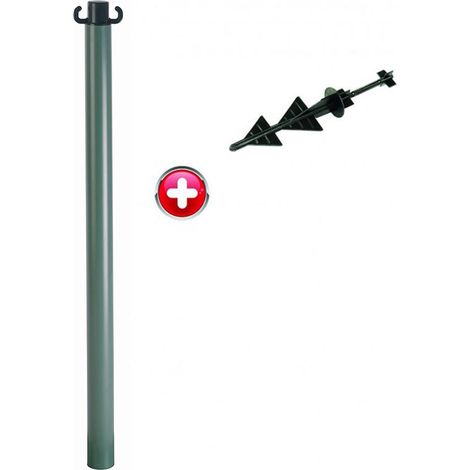 Poteau PVC Vert bronze avec pointe - 2000055