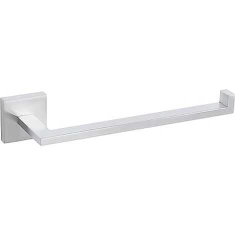 Porte-Serviettes Branche Carrée Longeur Longeur 25 CM, Barres Porte-Serviettes Support Mural, en Acier Inoxydable, Porte Serviette de Bain Antirouille et Durable, Brossée (1/5)