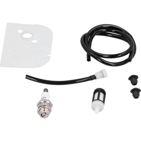 Kit Accessoires Tronçonneuse Set avec Filtre à Air, Filtre à Essence et Bougie pour STIHL 009 010 011 012 ST600 - 1 Filtre à Air, 1 Filtre à Essence, 1 Bougie, 1 Tuyau de 60cm