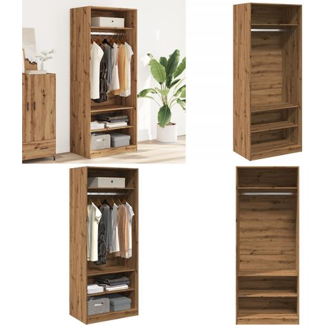Kleiderschrank Artisan-Eiche 80x50x200 cm Holzwerkstoff - Schrank - Kleiderschrank - Holzkasten - Aufbewahrungsschrank - Kommode - Home & Living (1/5)