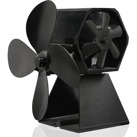 Ventilateur de cheminée, ventilateur thermique à bois, conception silencieuse, adapté à la circulation de la chaleur écologique domestique -18×14×19CM (1/4)