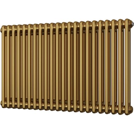 Alpha - Brushed Brass Column Radiator H600mm x W988mm 2 Column (1/2)