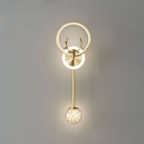 Minimalistische LED-Deckenleuchte für Schlafzimmer, Treppenhäuser, Balkone und Eingänge – Gold, dreifarbig dimmbar