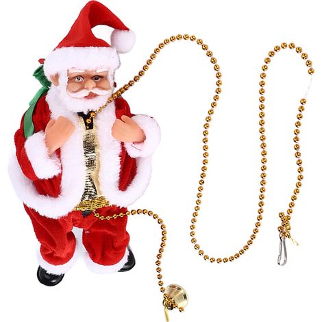 Jeffergarden Rideau de perles pour père nol grimpant, pendentifs d'arbre de nol, décorations de nol-DOU