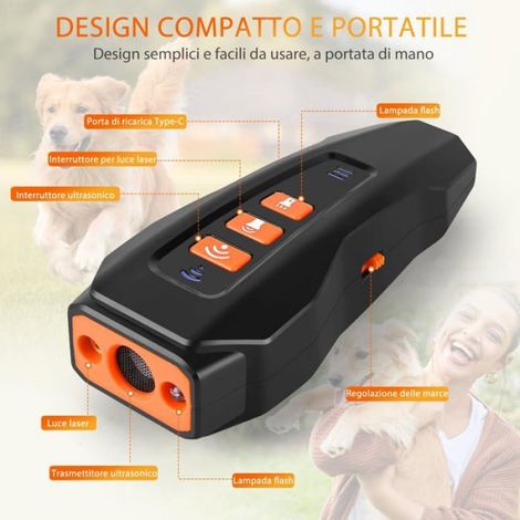Anti Aboiement Chien Répulsif à Ultrasons Chien - Ultrason Puissant Automatique Aboiement Chien 10M Portée avec Lampe de Poche (1/4)