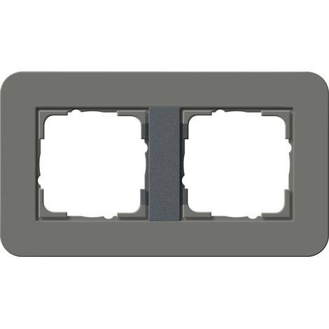 Gira Telaio di copertura 2f Gira E3 grigio scuro/antracite [0212423], 0212 423