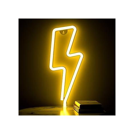 Neonlichtschild, USB- oder batteriebetriebenes warmweißes LED-Blitz-Neonschild für Schlafzimmer, Kinderzimmer, Wohnzimmer
