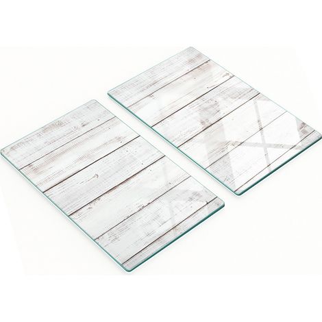Tablas de cortar de vidrio para cocina con gr谩ficos, de madera, para pared, 2x30x52 cm