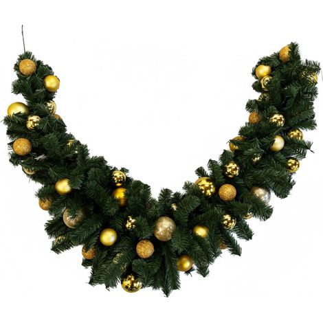 Weihnachtsdekoration Angitola, Farbe: Gold, Made in Italy, Grün