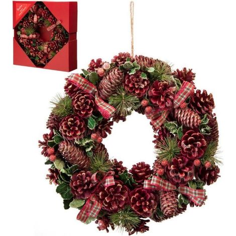 Red Pinecone Wreath (P027728) (14) (1/5)