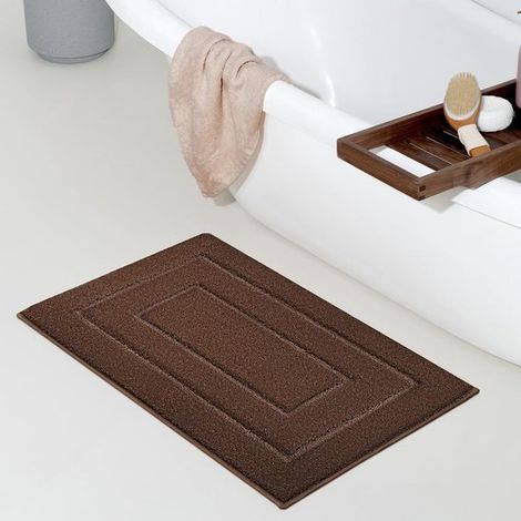 24×16 Zoll (ca. 61 x 41 cm) große, rutschfeste Badematte superweiche und saugfähige Mikrofaser Badematte für Dusche/Badewanne waschbare Bodenmatt (1/5)