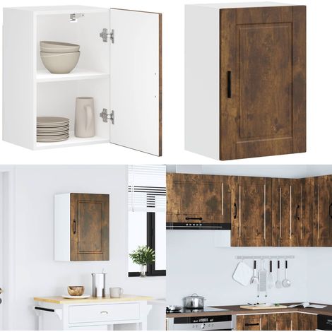 Armario de pared cocina Porto madera ingeniería roble ahumado - Armario de pared - Cocina