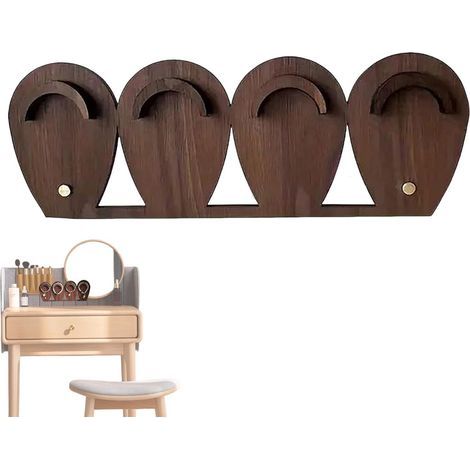 Support de bracelet - Stimulation visuelle chromatique, présentoir en bois, étagère de rangement rustique, boîtier rigide en polymère synthétique  Équipement d'hygiène parfait, simple et durable pour (1/5)