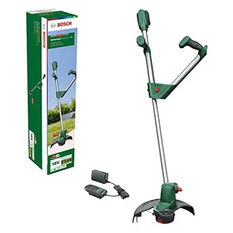 [GENERALÜBERHOLT] Bosch Haus und Garten 06008C1D03, UniversalGrassCut Akku-Trimmer, 1 x 2,0 Ah Akku, 18V System, Schnittdurchmesser: 26 cm, verstellbare Griffe, in Box (1/5)