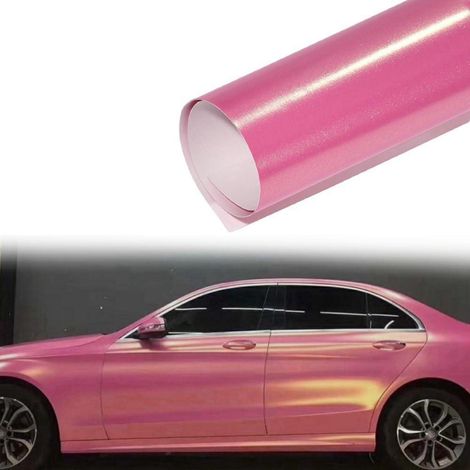 Autofolie Rosa Matt mit Glitzer Reflexen Selbstklebend 30x152 cm (1/5)