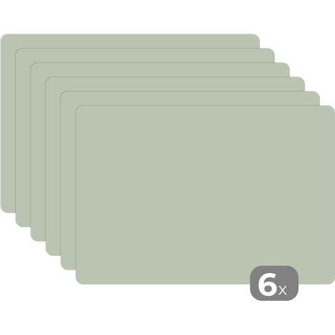 MANTELES INDIVIDUALES Verde menta - Color sólido Set de 6 Placemats 45x30 (1/5)