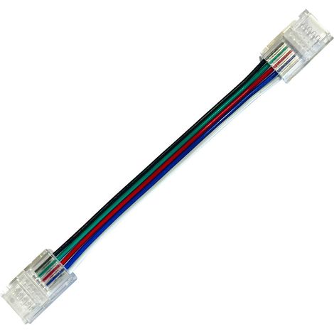 Connecteur rapide pour rubans LED RGBW 5 broches SMD IP20 PCB, câble ruban 10 mm, 10 cm